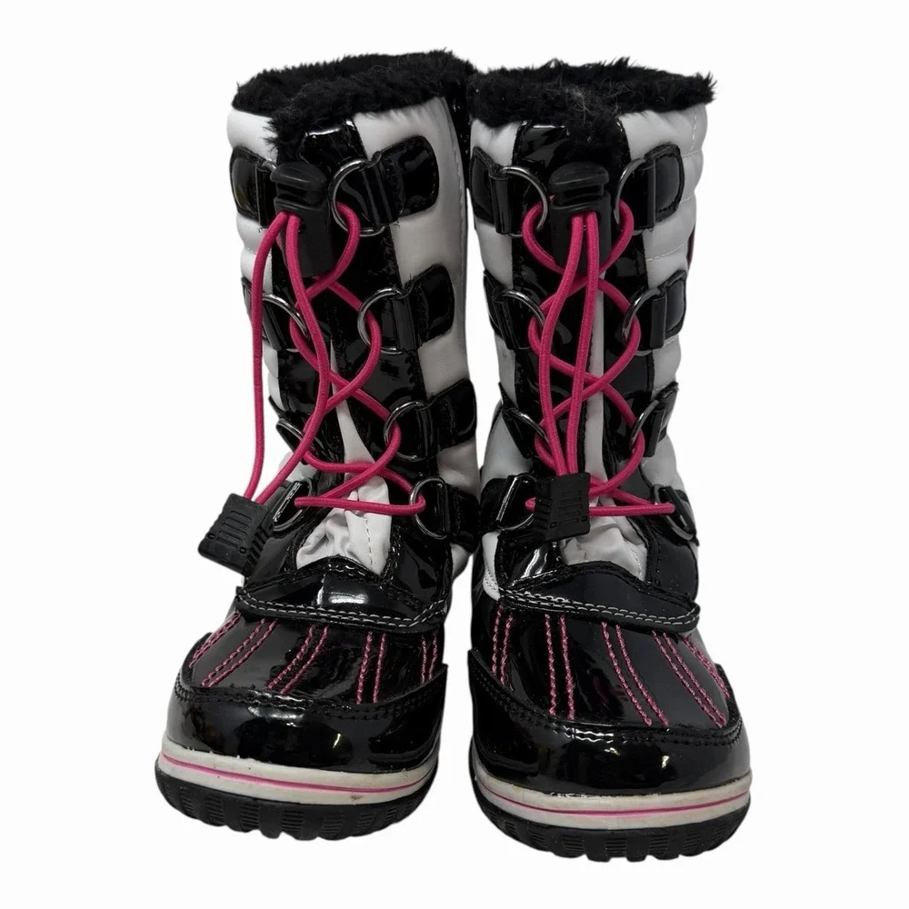 Totes Adventure Gear Girls Black & White Weatherproof Winter Boots - Size‎ 12